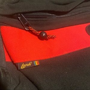 Vintage 80s Lark Shoulder Bag Black and Red Shoulder Bag Dated 1987 Rugger